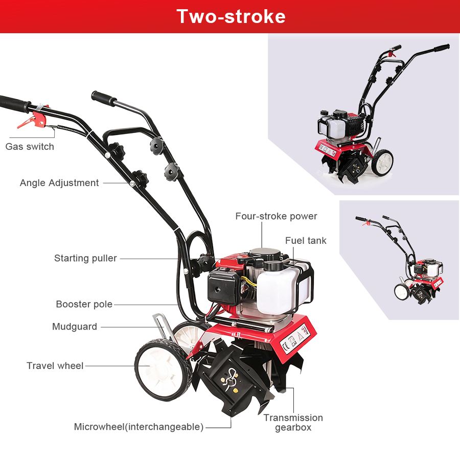 Tungfull Petrol Micro Cultivat - Farming Tools For Agriculture recension och pris