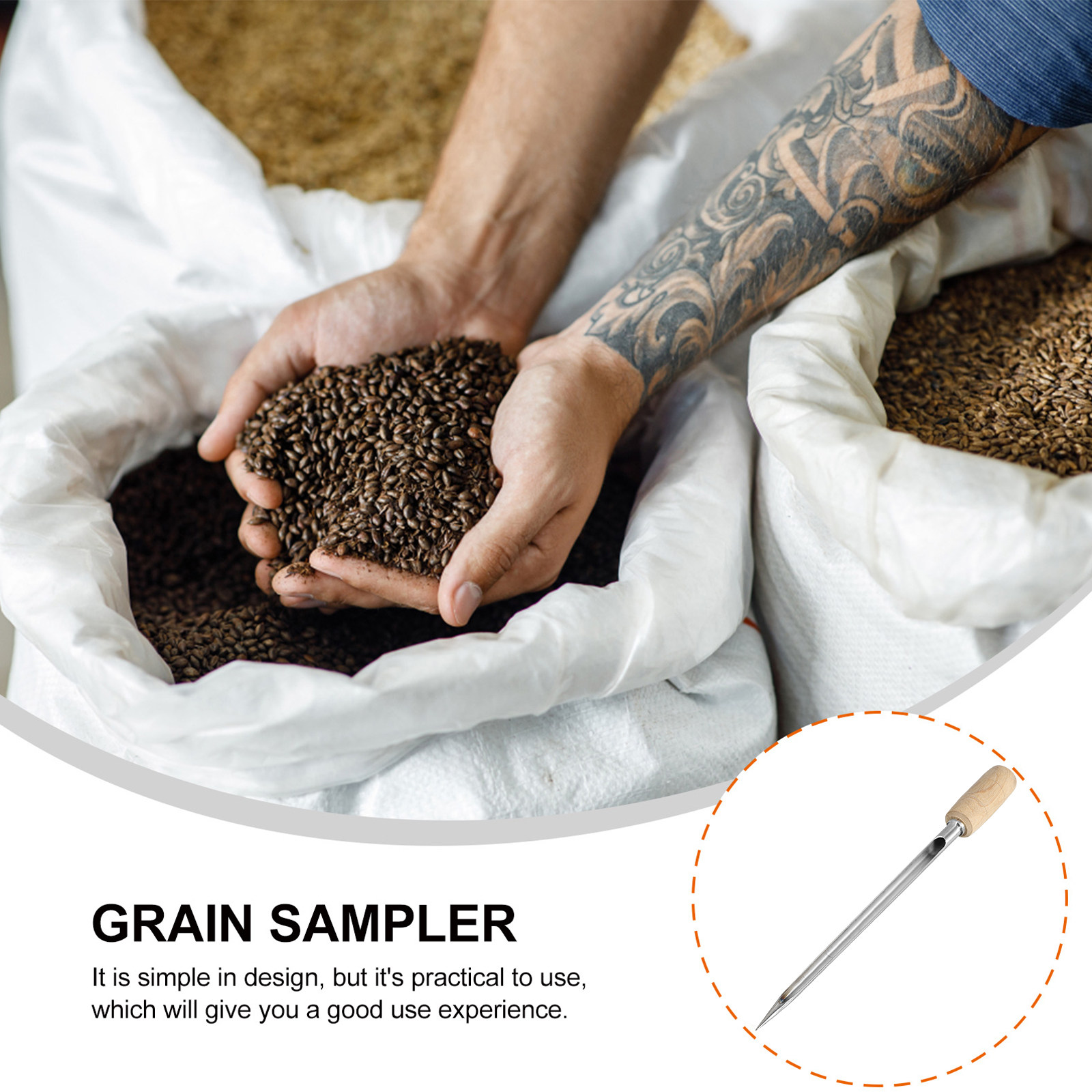 Tool Metal Grains Powder Sampl - Grain Farming Agriculture recension och pris